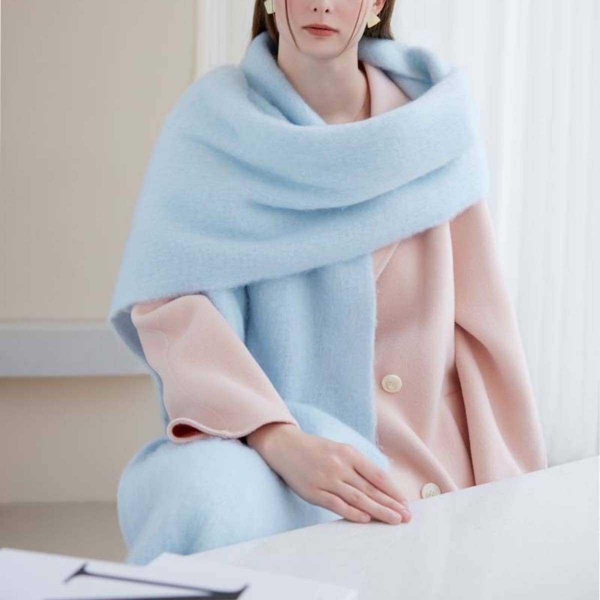 CWASC1577_WINTER SOLID COLOR FASHION WARM SCARF SHAWL