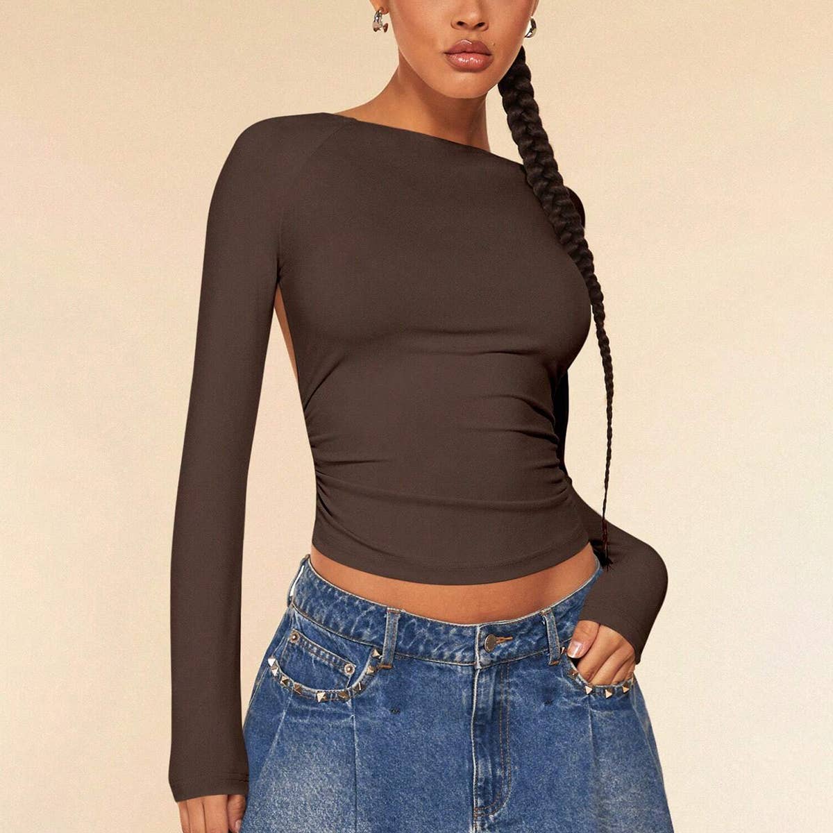 SEXY HALTER DESIGN CROPPED TOP