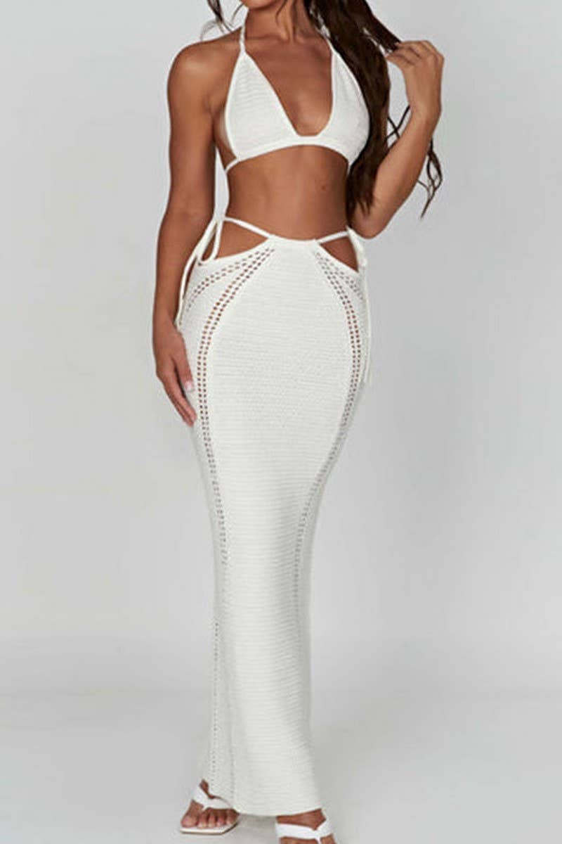 CWDHL0685_SEXY BACKLESS HIGH WAIST SLIM SKIRT SUIT