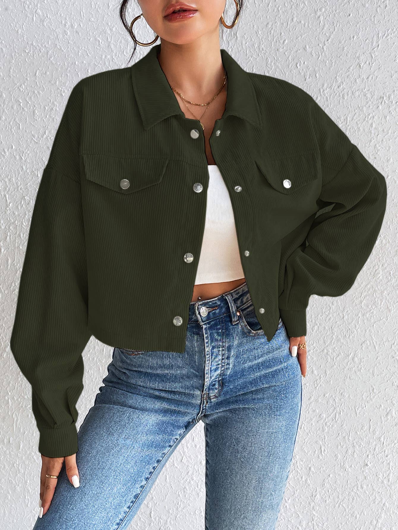 Lapel single-breasted American-style casual coat