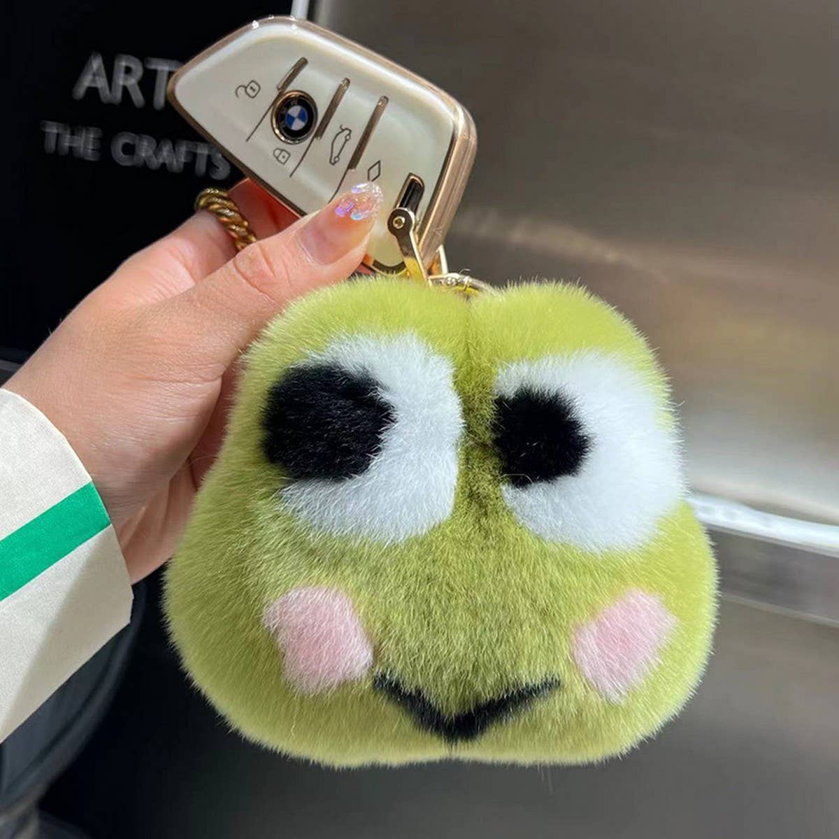 CUTE PLUSH FROG CAR KEYCHAIN BAG ACCESSORIES