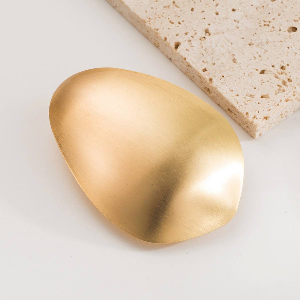 Minimalist Metal Oval Geometric Spring Hair Clip