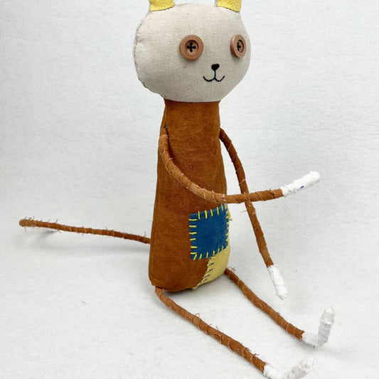 Handcrafted Indigo Patchwork Embroidered Plush Toy