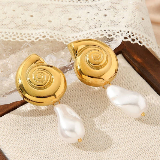 WRAPPED GEOMETRIC TITANIUM EARRINGS_CWMM3604