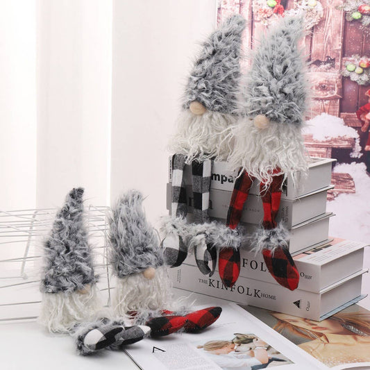 CHRISTMAS PLUSH FACELESS DOLL FIGURINE DECORATION