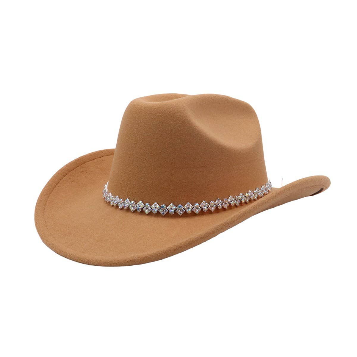 New Wool Fedora Cowboy Hat Western Ethnic Style_CWAH04465