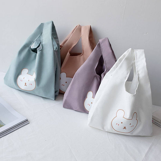 Cute Bear Canvas Lunch Tote for Students_CWAB5600