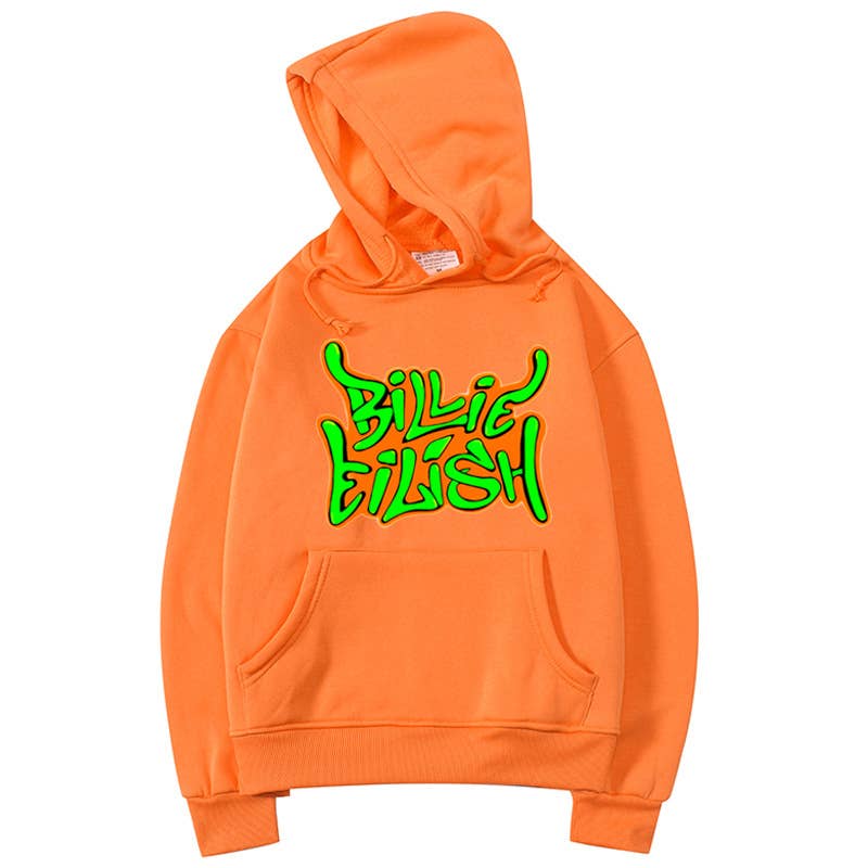 Hip-hop trend printed loose basic hoodie