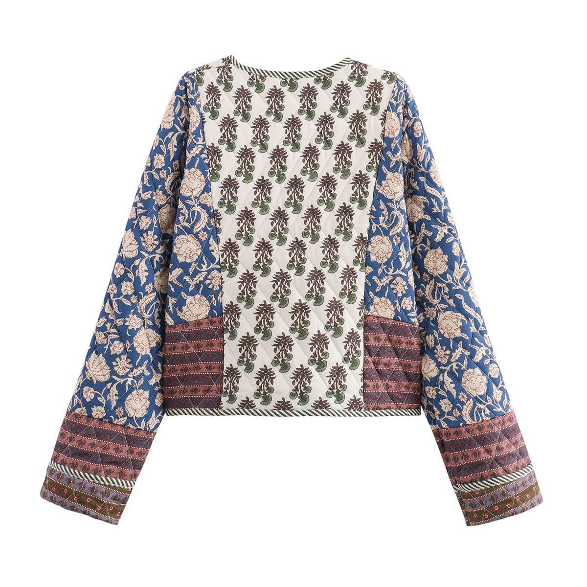 DOUBLE SIDED WEARABLE PRINTED QUILTED JACKET