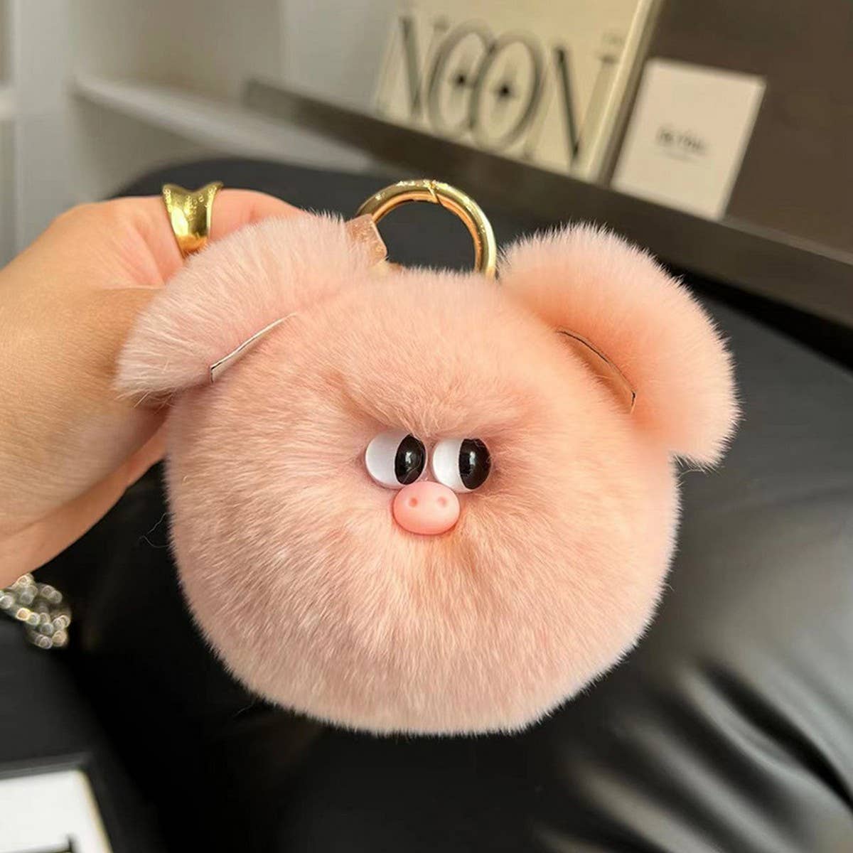 CUTE PIG PLUSH CAR KEYCHAIN BAG ACCESSORIES