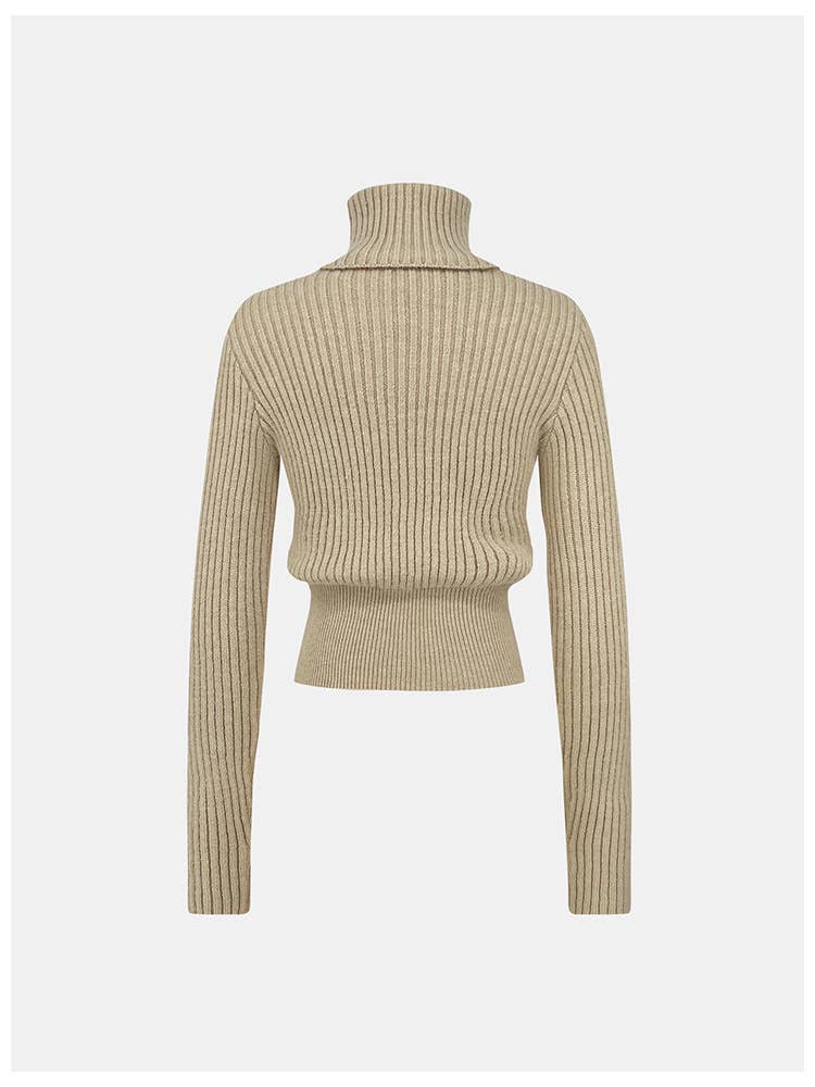 SENIOR SENSE TOP KNITWEAR SOLID COLOR ALL MATCH