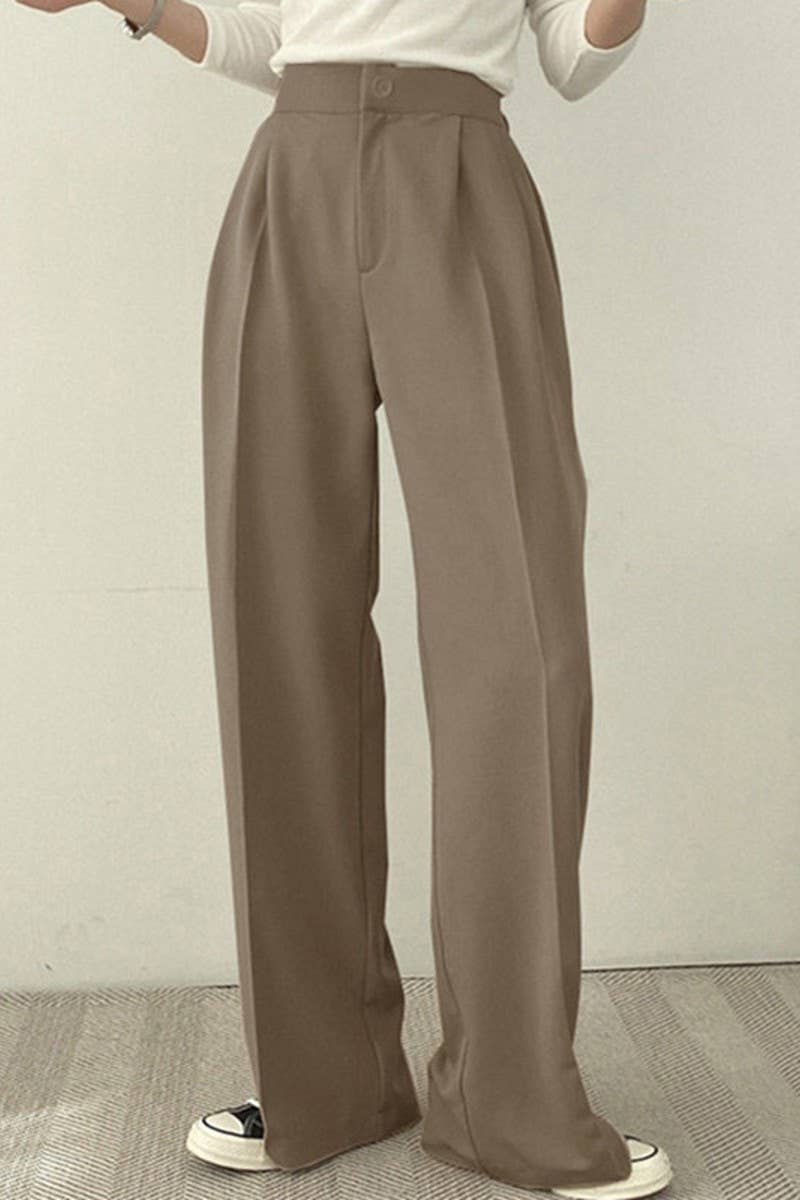 CWBLP00919_CASUAL STRAIGHT-LEG DRAPE SUIT WIDE-LEG PANTS