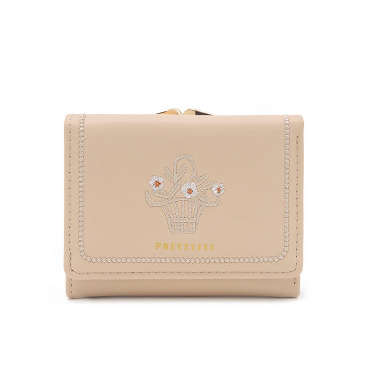 SMALL FRESH AND SWEET EMBROIDERED FLORAL WALLET_CWAB2625