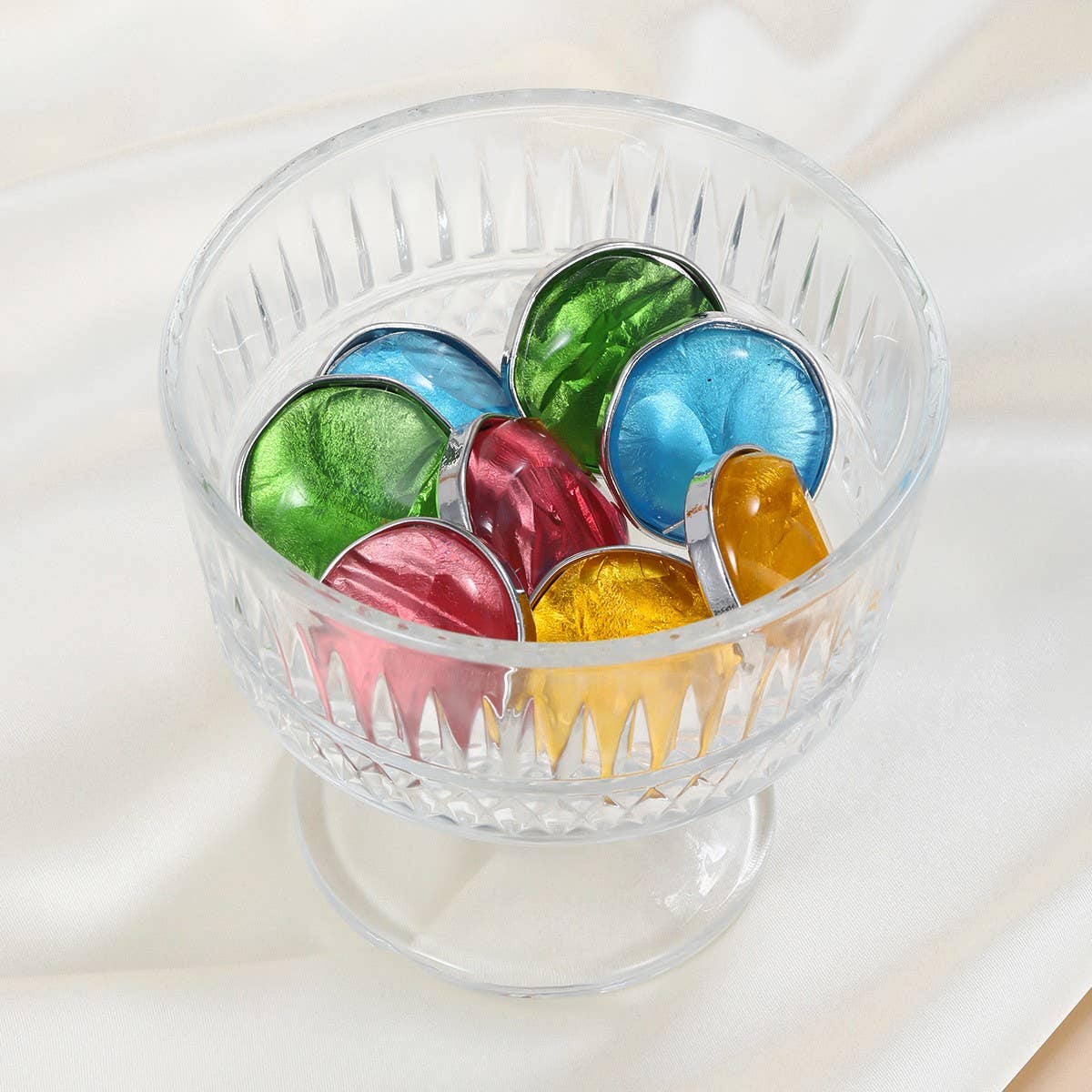 COLORFUL STAINLESS STUD EARRINGS JEWELRY