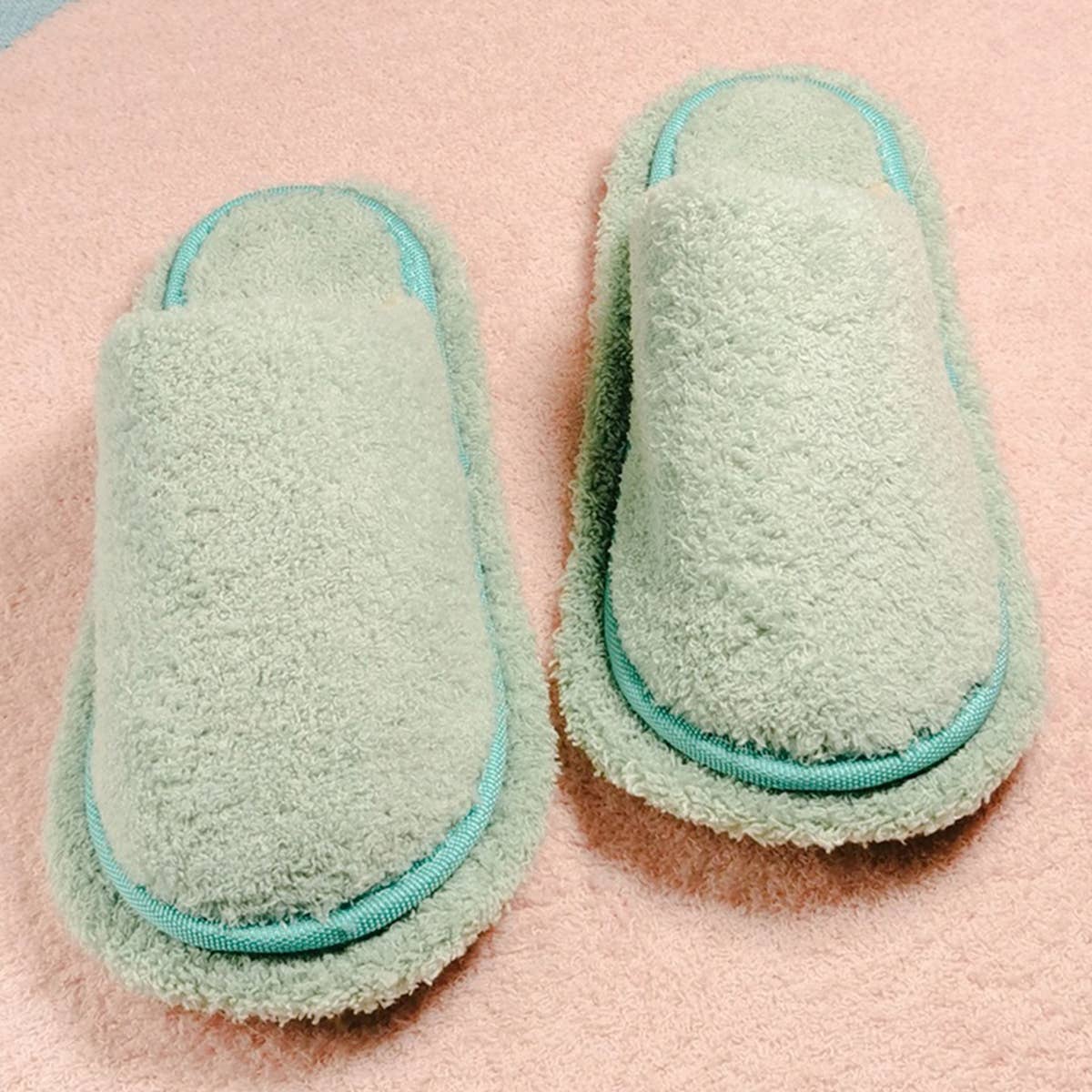 WARM MICROFIBER SLIPPERS FLOOR CLEANING MOP SHOE
