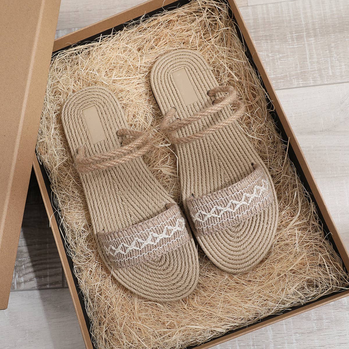 WOMEN LINEN BEACH SANDALS