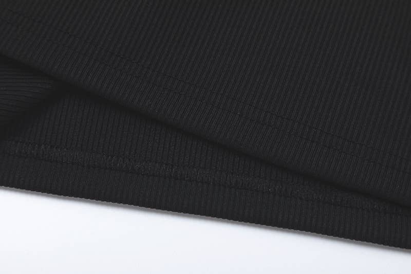 Sexy hollow bag buttocks solid color short dress