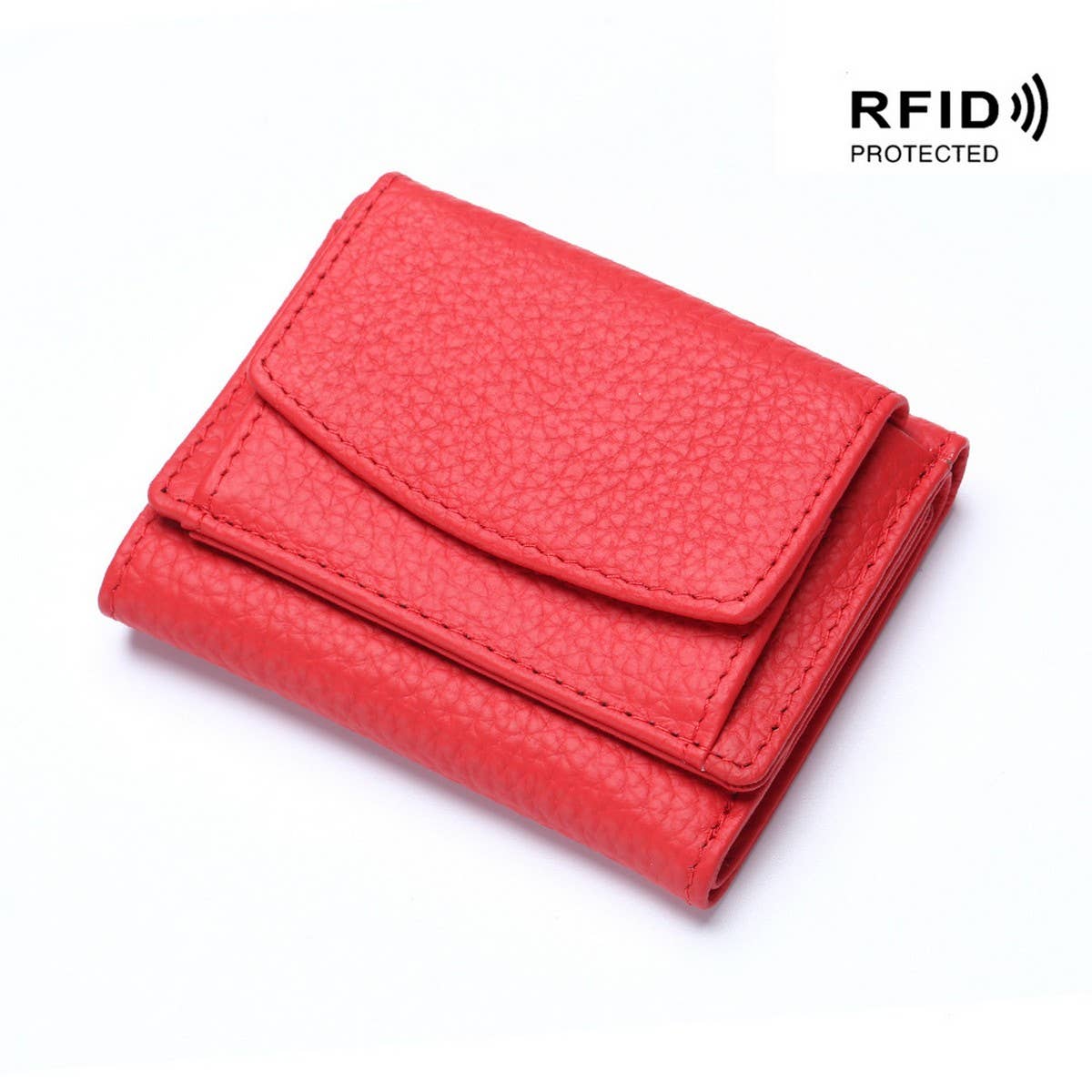 SHORT RFID COIN POCKET WALLET MINI LEATHER WALLET_CWAB3700