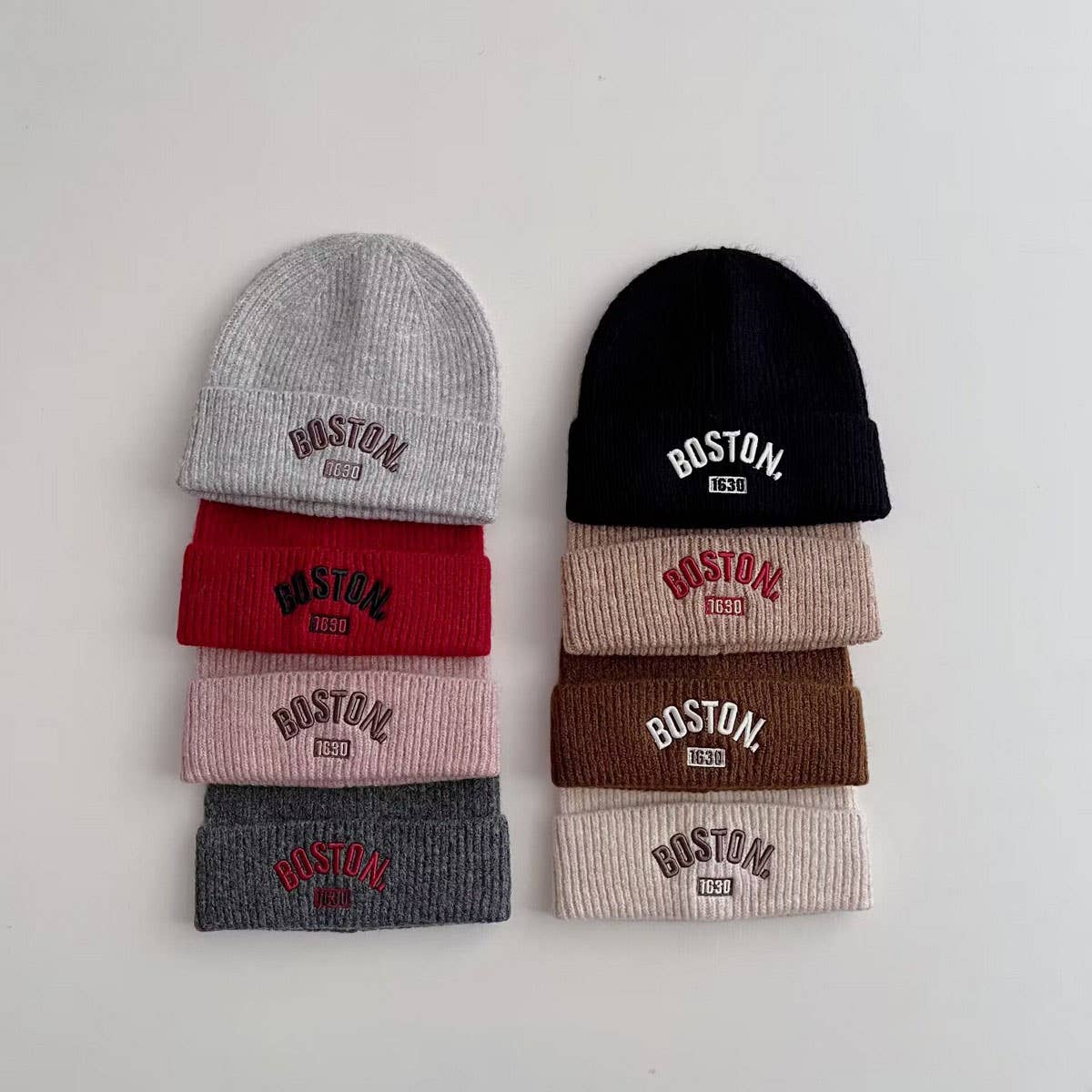 WINTER CHILDREN'S EMBROIDERED LETTER KNITTED HAT_CWAH2931