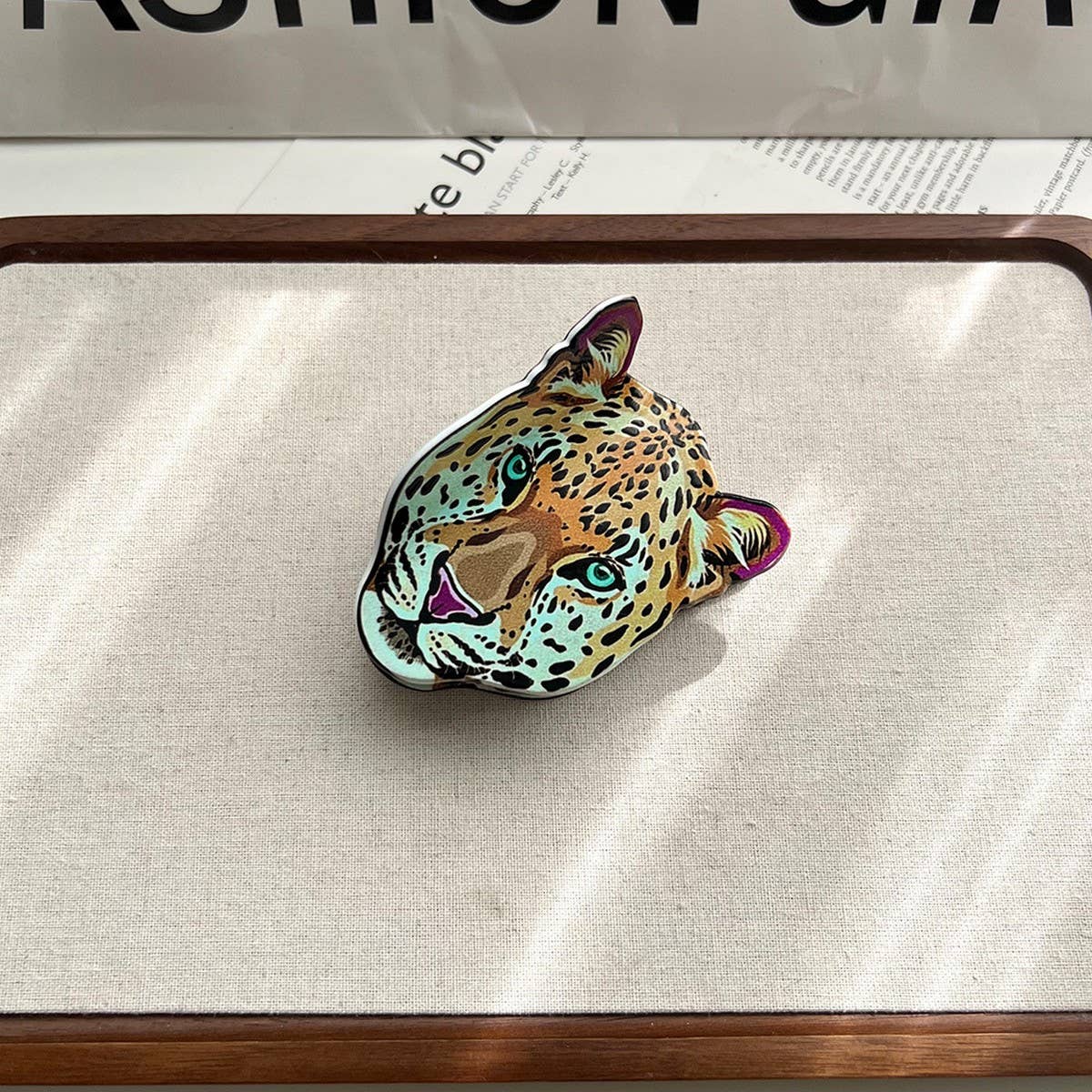 Tiger & Leopard Hair Claw?Wild Animal Acetate Clip