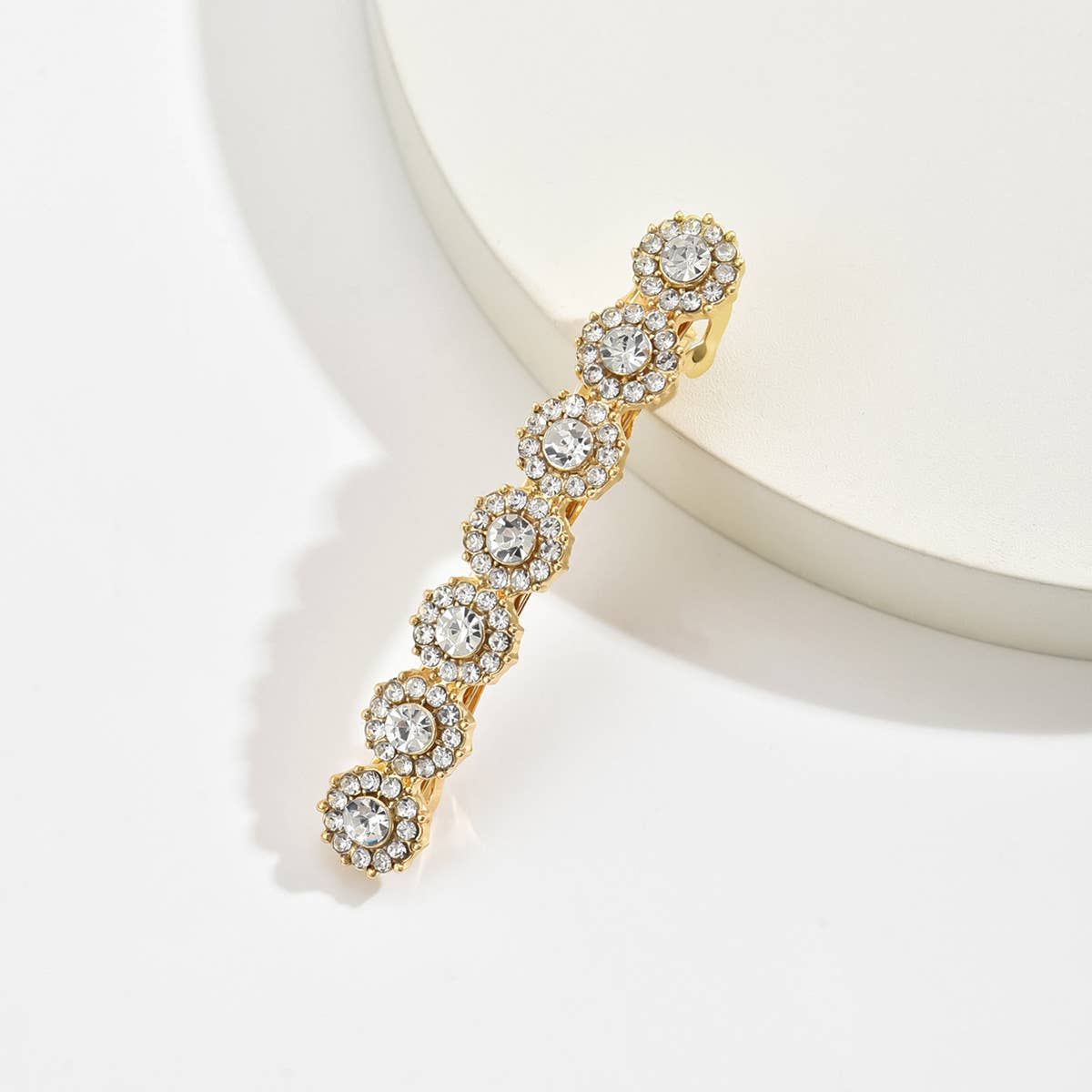 SPARKLY SINGLE ROW HAIR CLIP SUNFLOWER SPRING CLIP