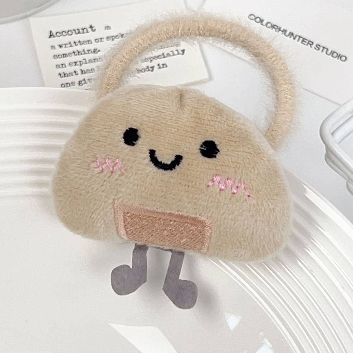 Cartoon rice ball bread hair tie bun hair tie