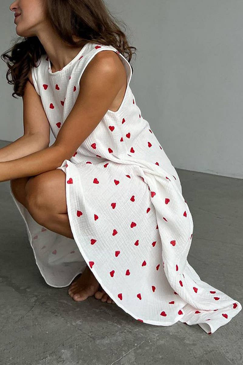 CWDMD4859_SPRING AND SUMMER SEXY WHITE HEART LONG NIGHTDRESS