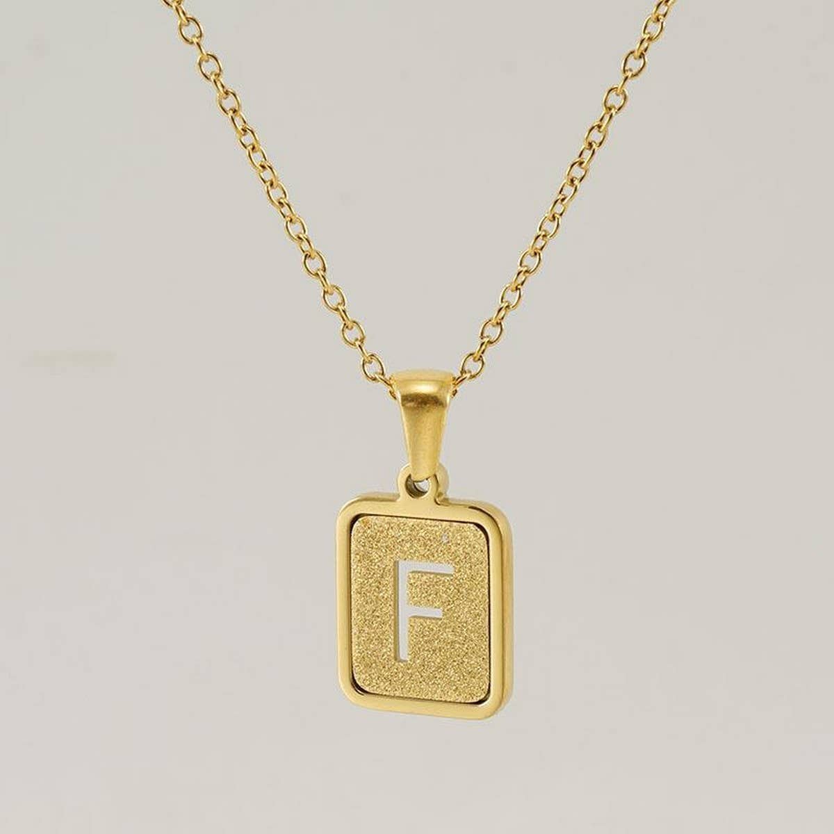FASHION 26LETTER STAINLESS STEEL PENDANT NECKLACE_CWAJE0678