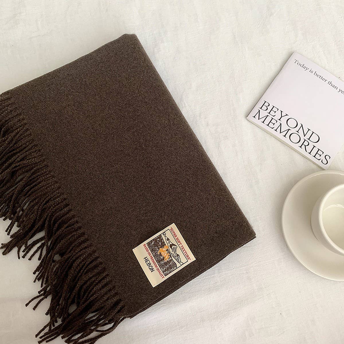 Solid Color Faux Cashmere Scarf -Winter Wrap_CWASC2303