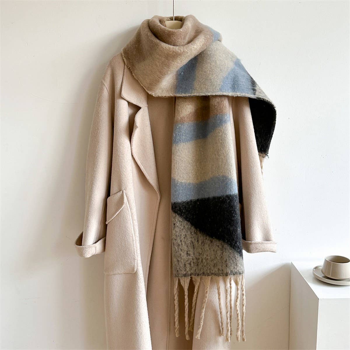 Colorblock Winter Scarf - Thick Warm Unisex Wrap