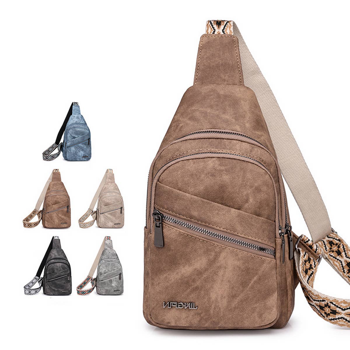 SIMPLE LIGHTWEIGHT SPORTS SHOULDER MESSENGER BAG_CWAB2712