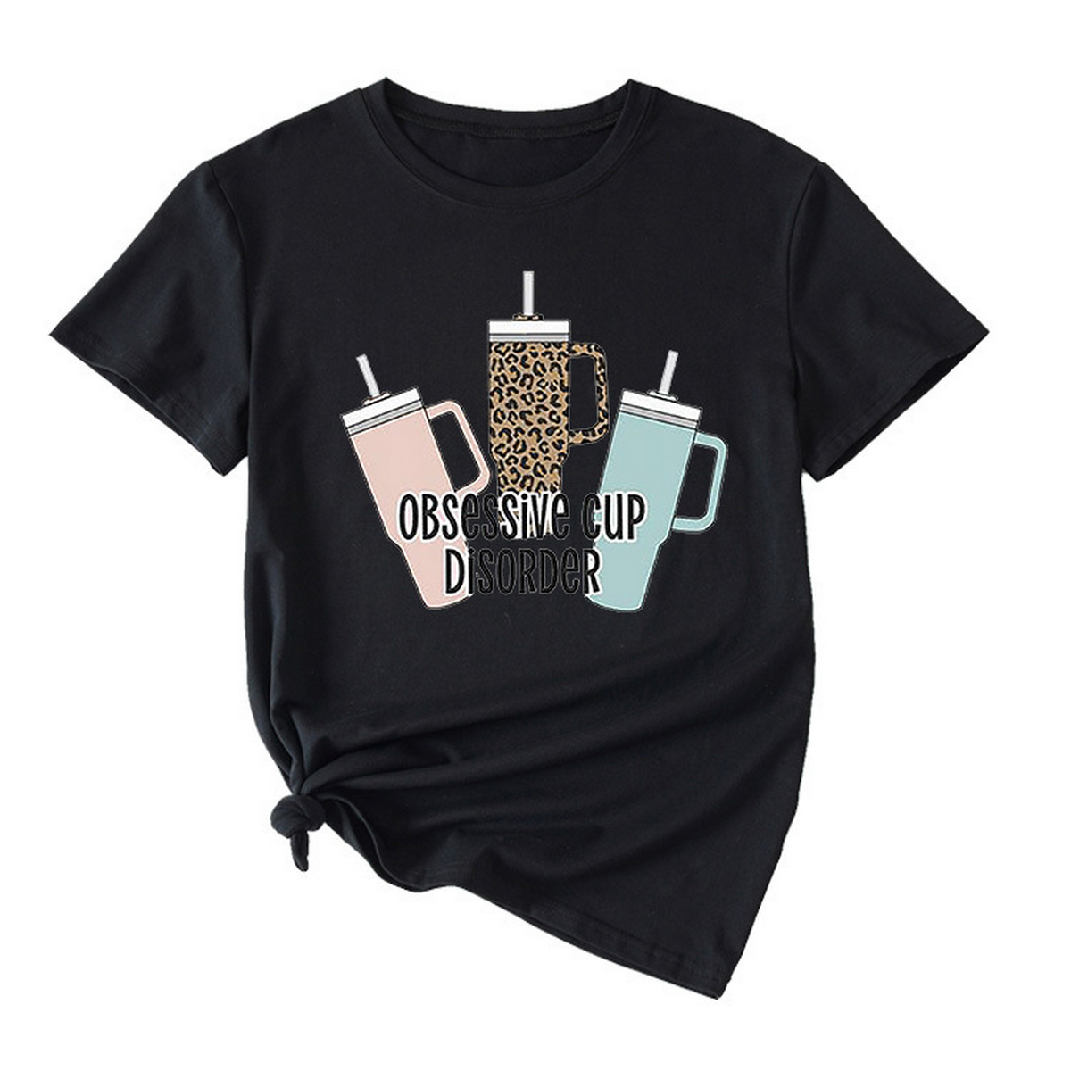 Casual Crew Neck Tee ??Coffee Lover Design_CWTTS1494