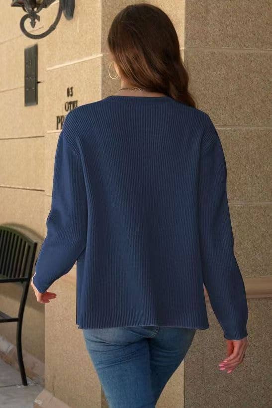 STYLISH AND COMFORTABLE BOW WOOL CARDIGAN