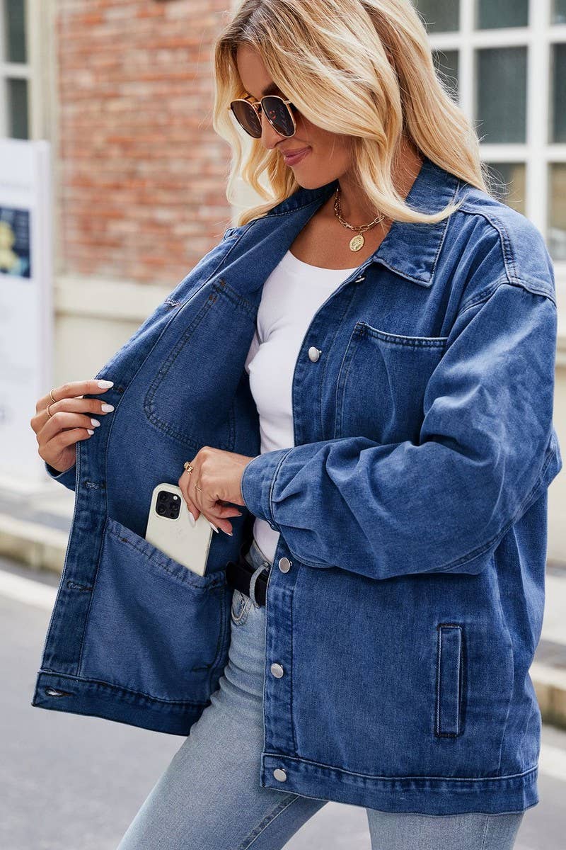 VINTAGE WASHED DENIM JACKET_CWJJ0093