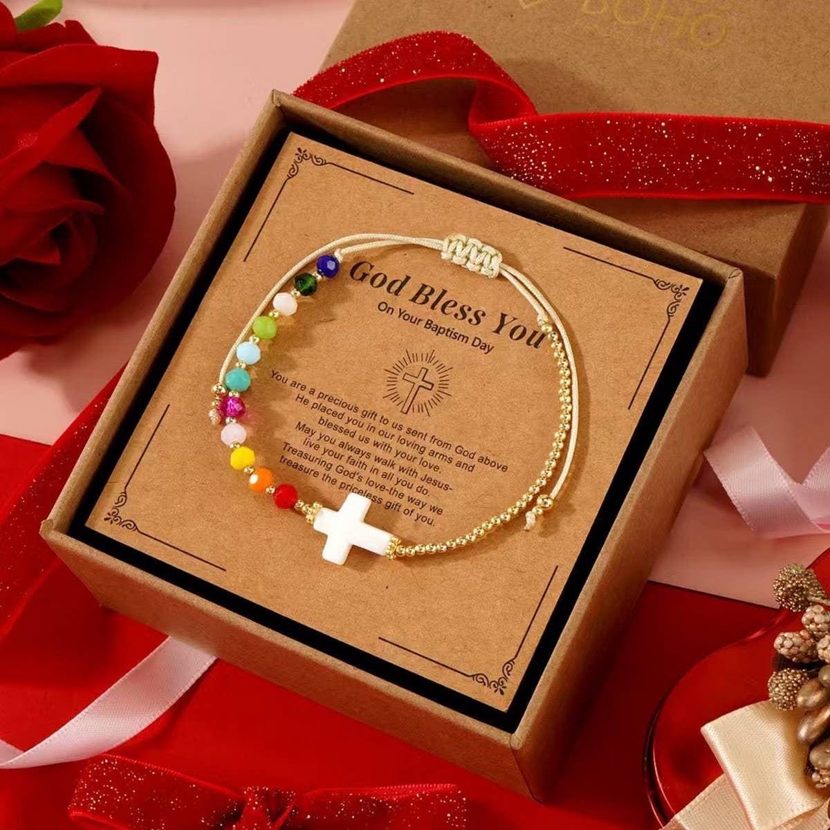 CROSS MIYUKI FINE RICE BEADS HANDMADE BRACELET