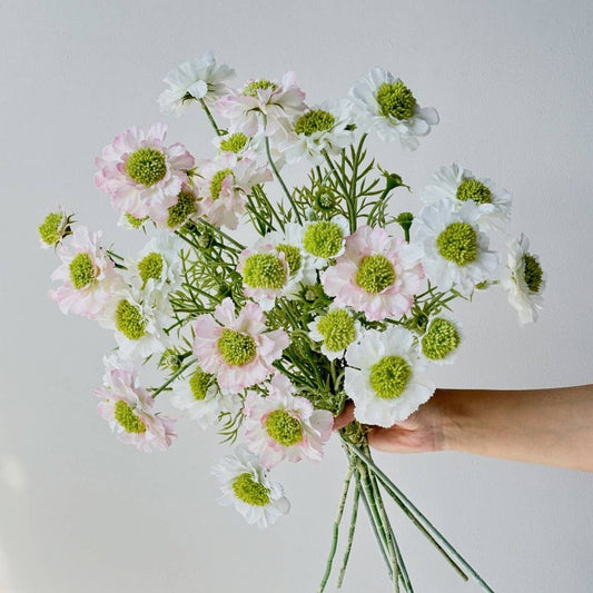 Faux Chrysanthemum & Moss Grass for Home Decor