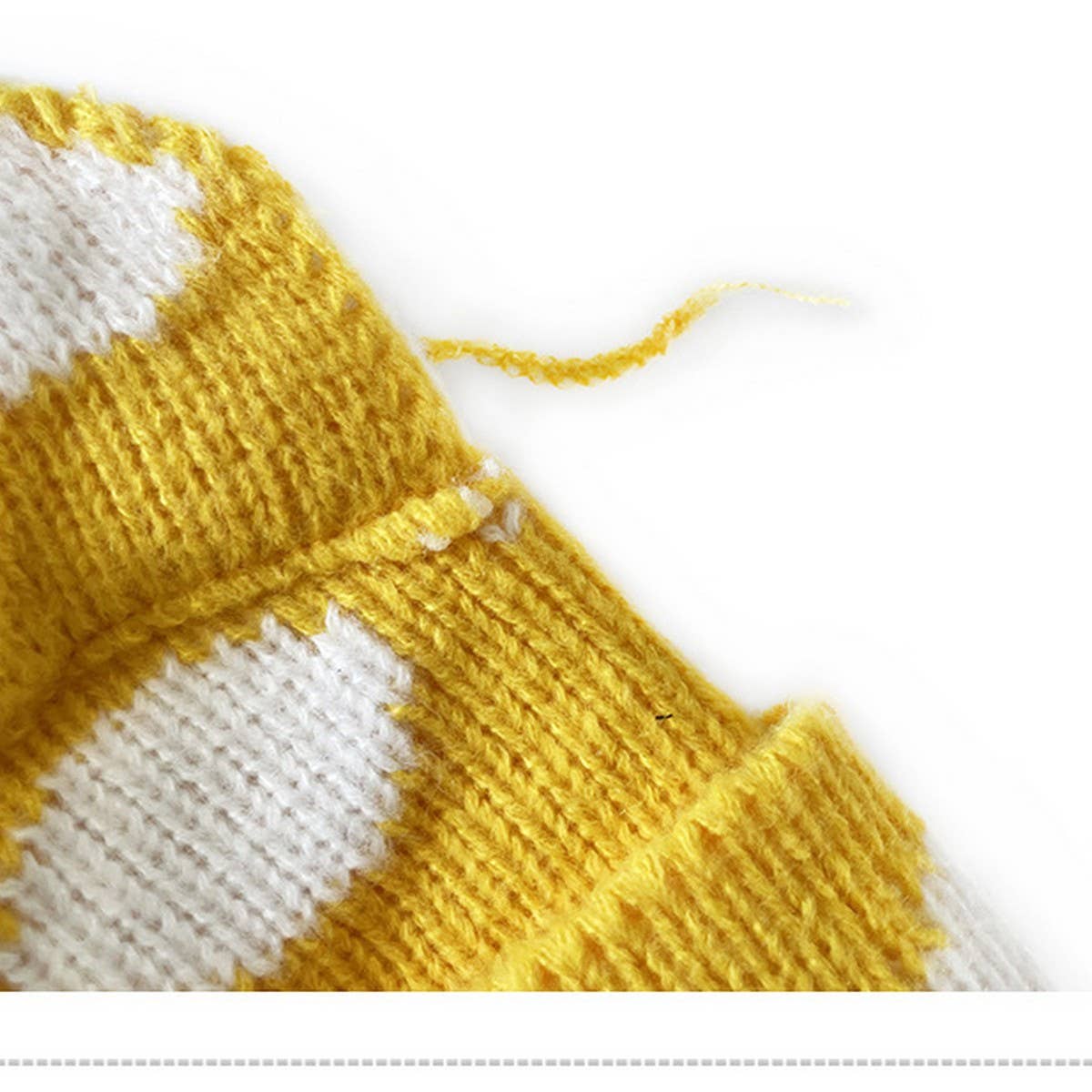 ADULT POLKA DOT FABRIC LABEL BEANIE KNITTED HAT_CWAH2052