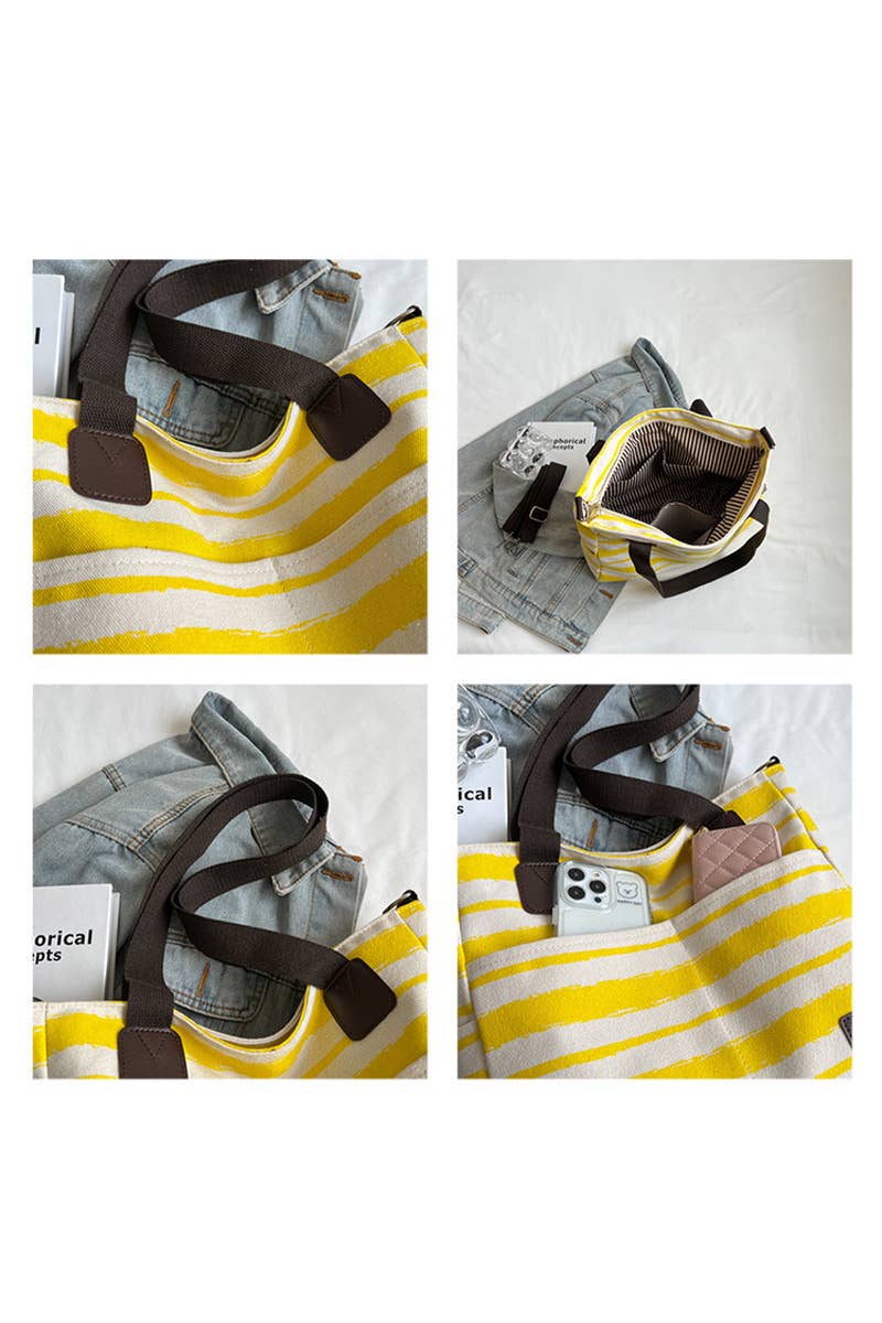 STRIPE SQUARE SHOPPERS BAG_CWAB0513