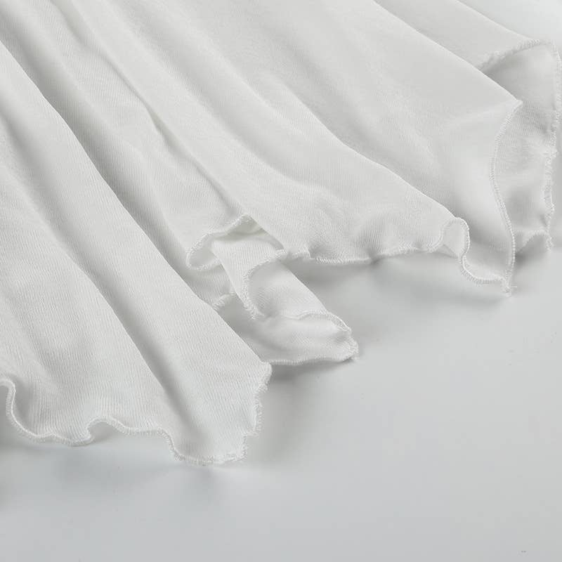 Sexy strapless double stretch irregular dress