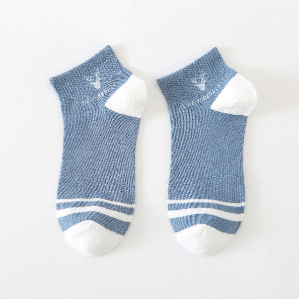 MEN'S COTTON BREATHABLE STRIPED SPORTS SOCKS