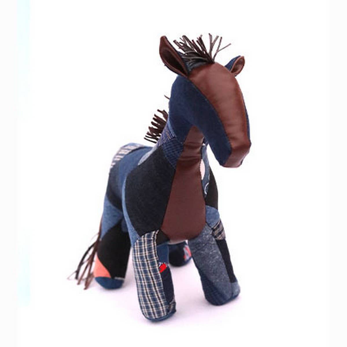 Indigo Patchwork Handmade Animal Plush