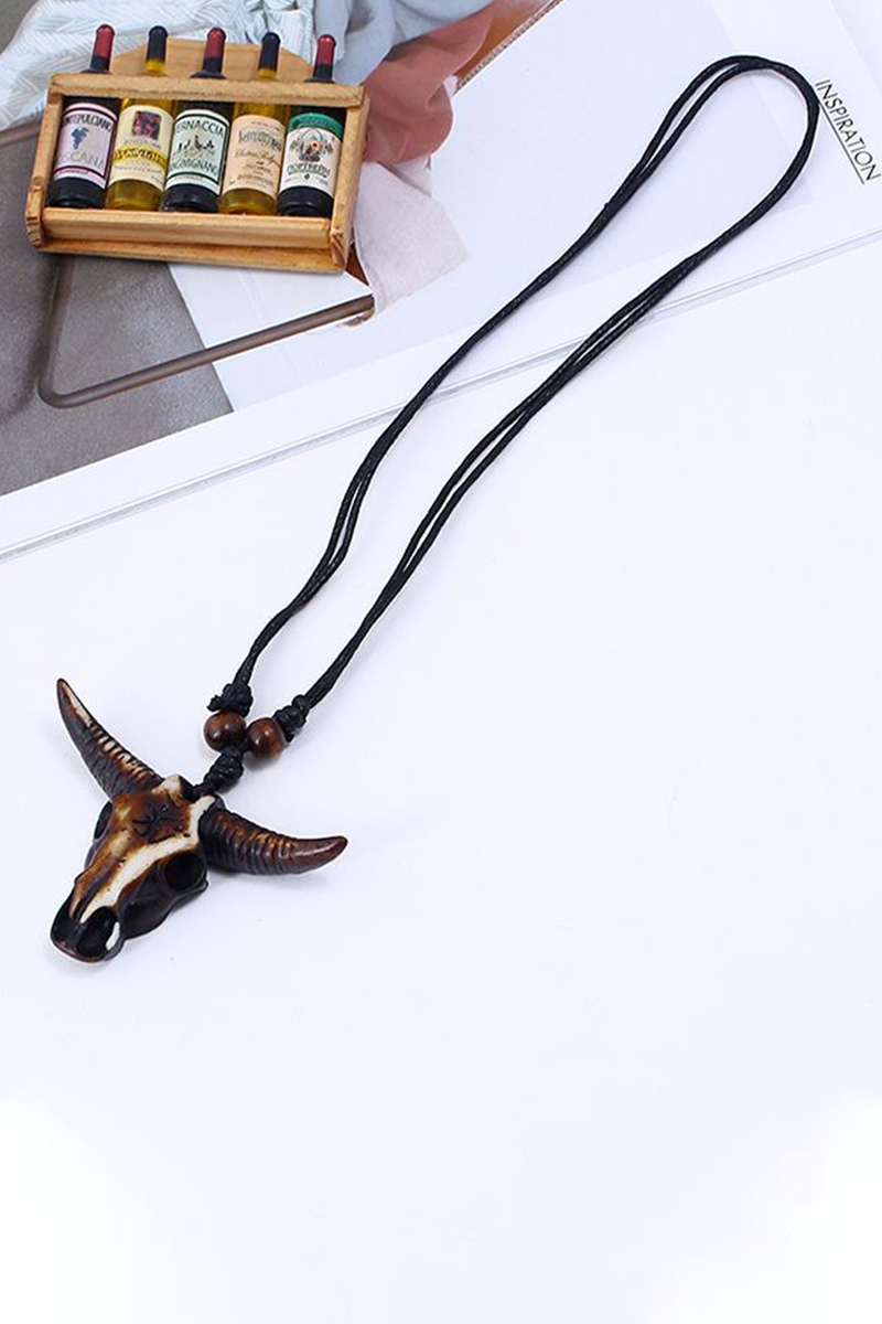 FASHION HIP-HOP PERSONALITY BULL HEAD NECKLACE_CWAJE0499