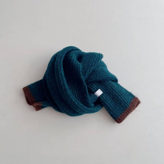Colorblock Knit Scarf for Kids ? Warm Design