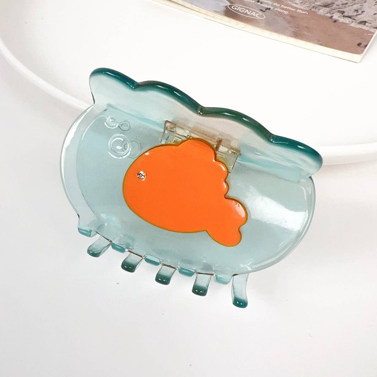 Mini Koi Fish Hair Claw - Cute Acetate Summer Clip