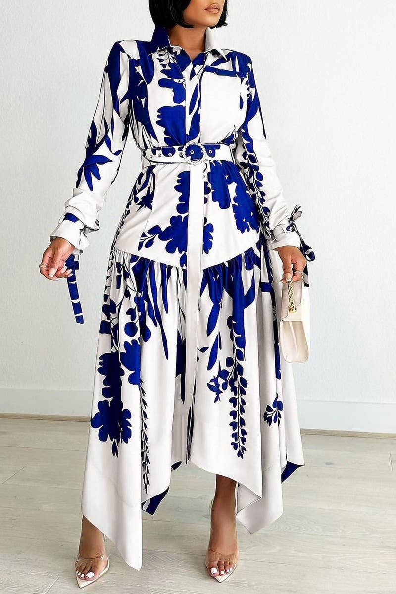 CWDMD01260_2025 PLUS SIZE FLORAL PRINT ASYMMETRICAL DRESS