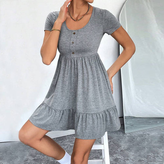 KNIT SPICE WAIST SLIMMING DESIGN DRESS