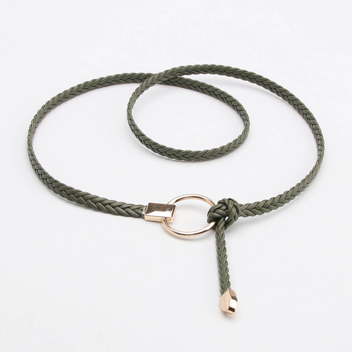 CWABE0929_CASUAL HAND-WOVEN THIN BELT