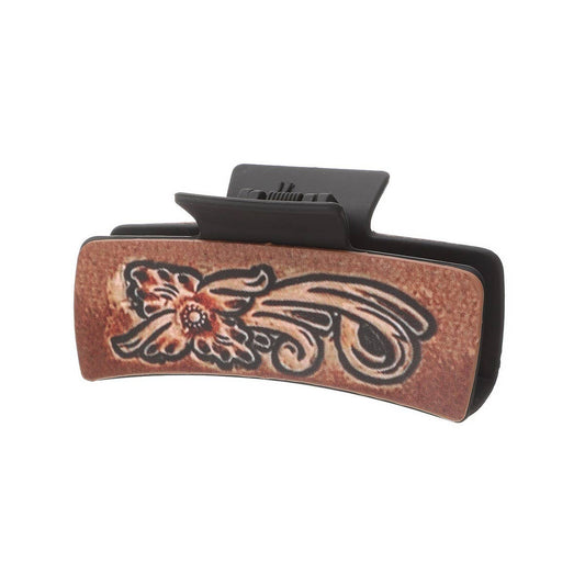 Sunflower Leather Hair Claw Clip, Western Style_CWAHA0603