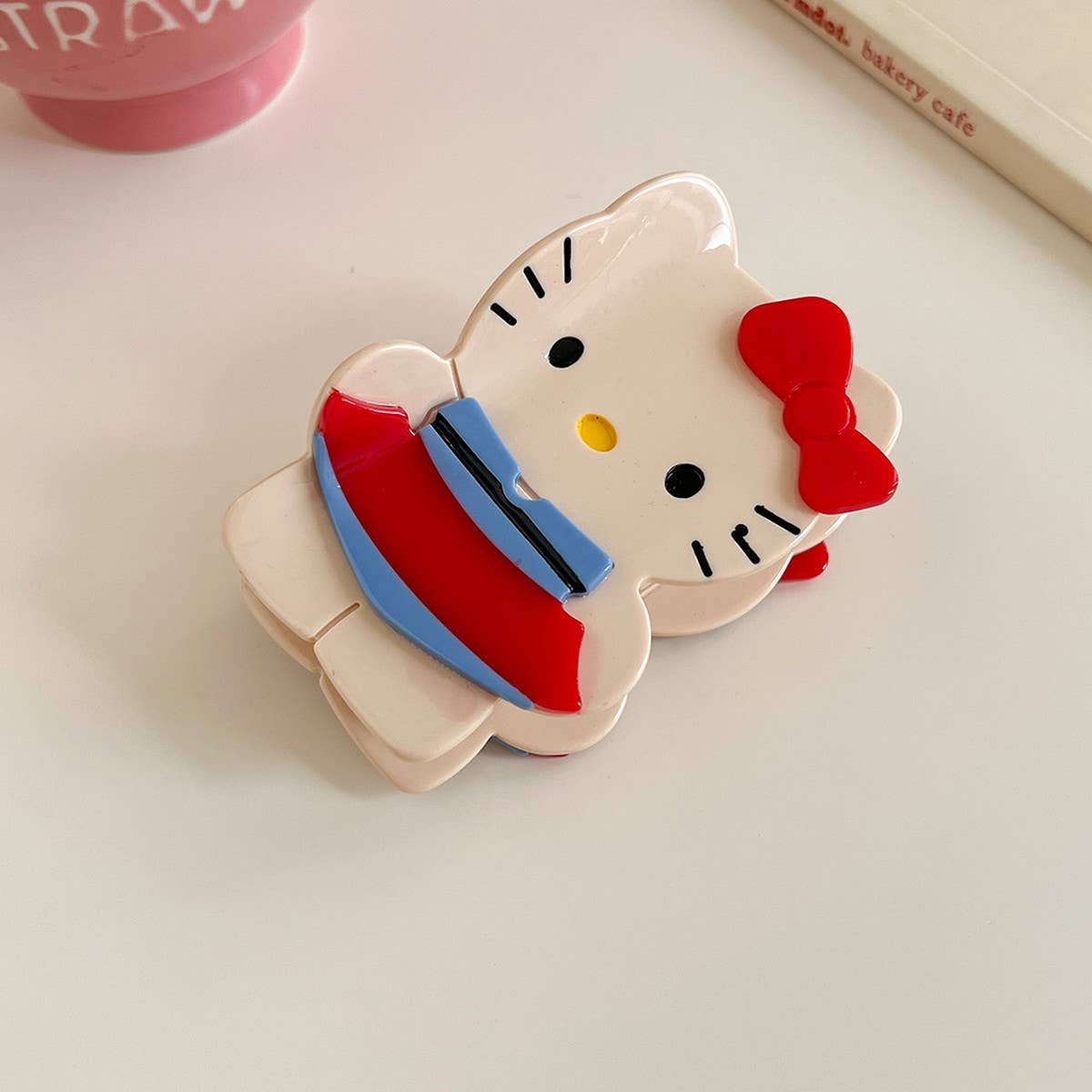 Cute cartoon cat hair claw acetate hairpin