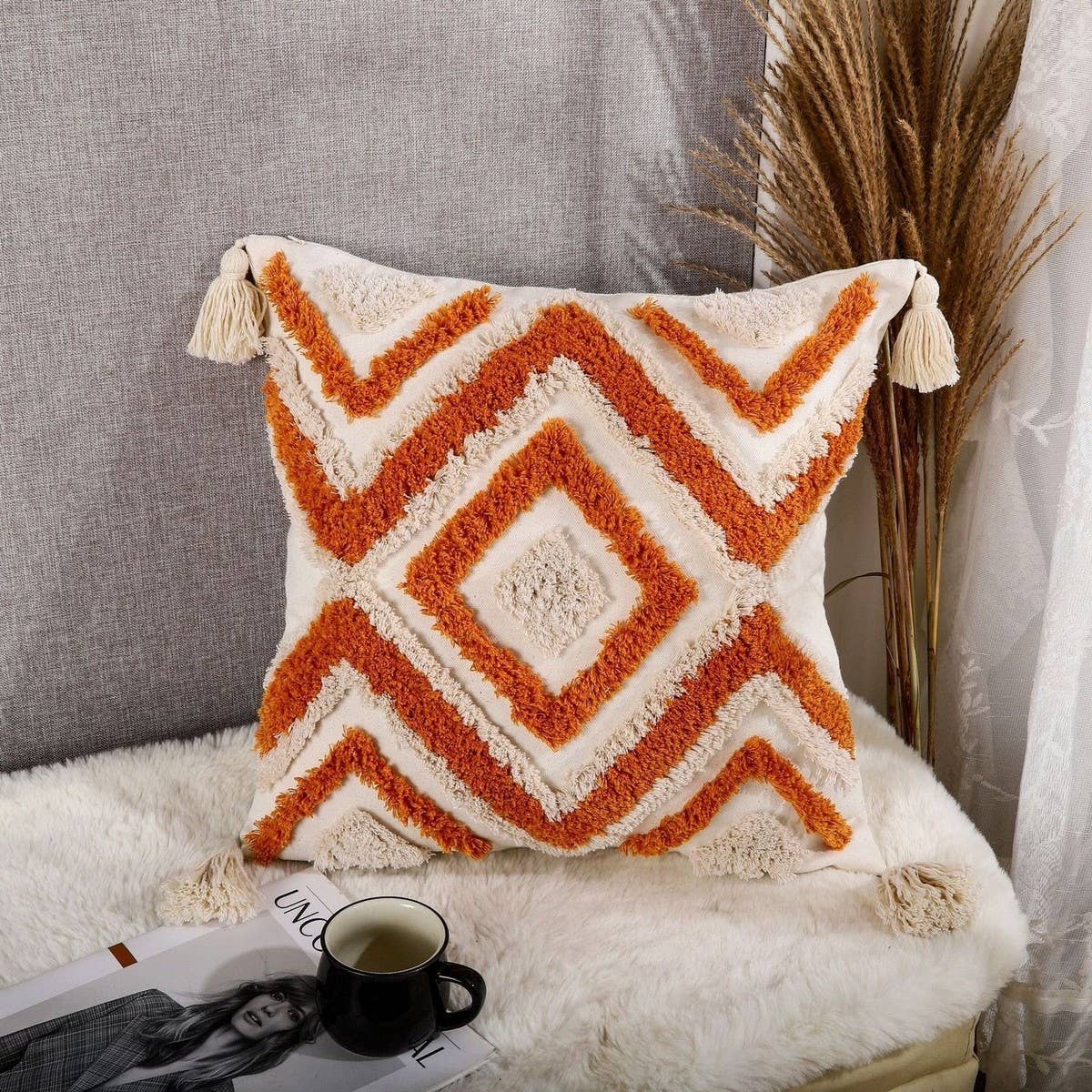 Luxury White Green Sofa Pillow Cover Modern Cushion